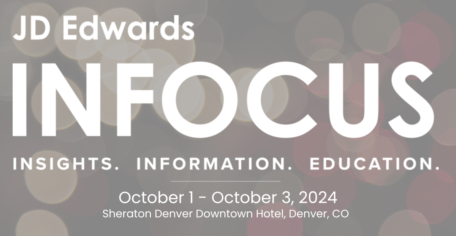 Picture with information about the event Infocus 2024 in Denver, Colorado.