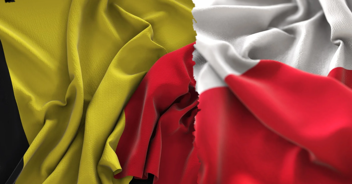 Image showing the flag of Belgium and Poland